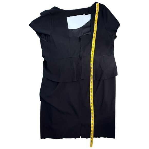 Torrid Womens Dress Size 26 Black Peplum Stretchy Open Back Sheath Short Sleeves - Picture 6 of 10